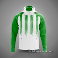 Moda OEM Custom Made Hoodie Artı Boyutu Erkekler Fermuar Spor Atletik Ceket Hoodie Tişörtü